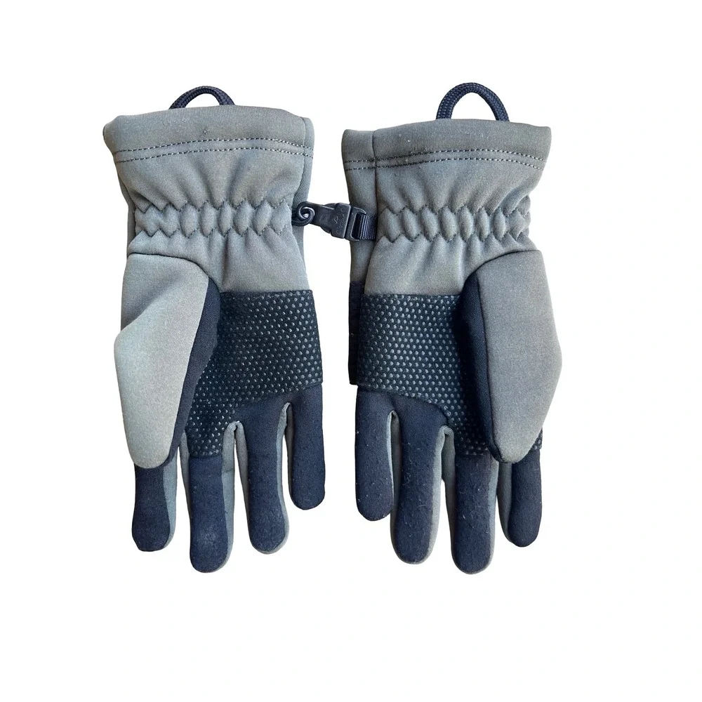 The North Face Kids Large Denali Etip Gloves Olive & Black Fleece-Lined Outdoors
